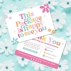 Thank You for Your Order Card Template Canva, Editable Order Package Insert, Printable Order Card-MOD