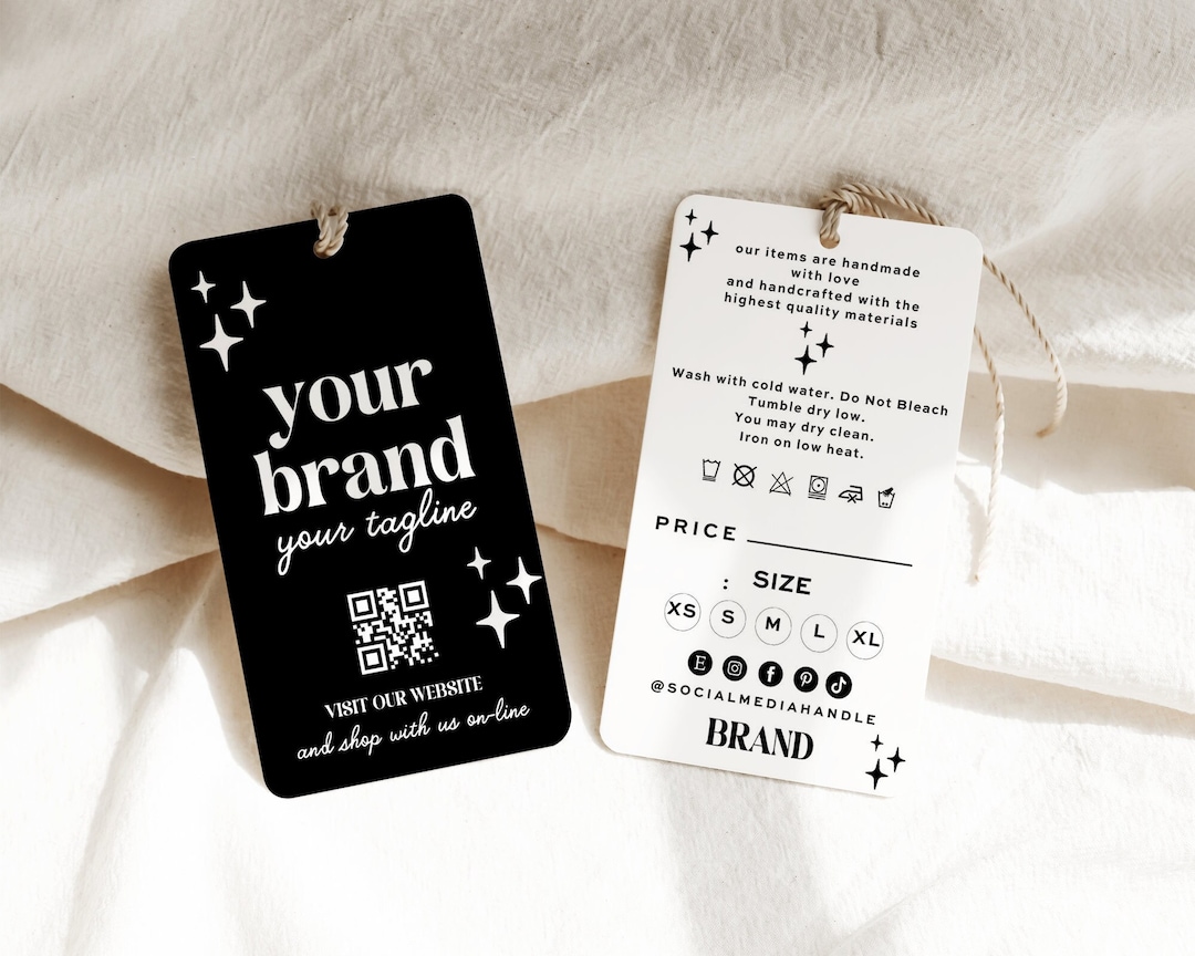 Editable Price Tag Template, Product Tags, Minimalist Product Tag