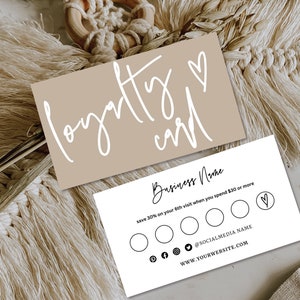 Loyalty Card Template, Modern Customer Punch Card, Editable Rewards Card Design, DIY Printable Discount Card, Customer Stamp Card
