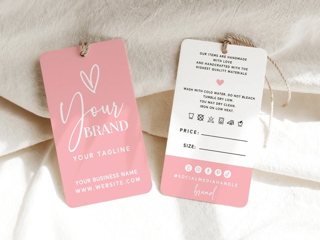 Editable Price Tag Template, Product Tags, Minimalist Product Tag, Custom Clothing Hang Tag