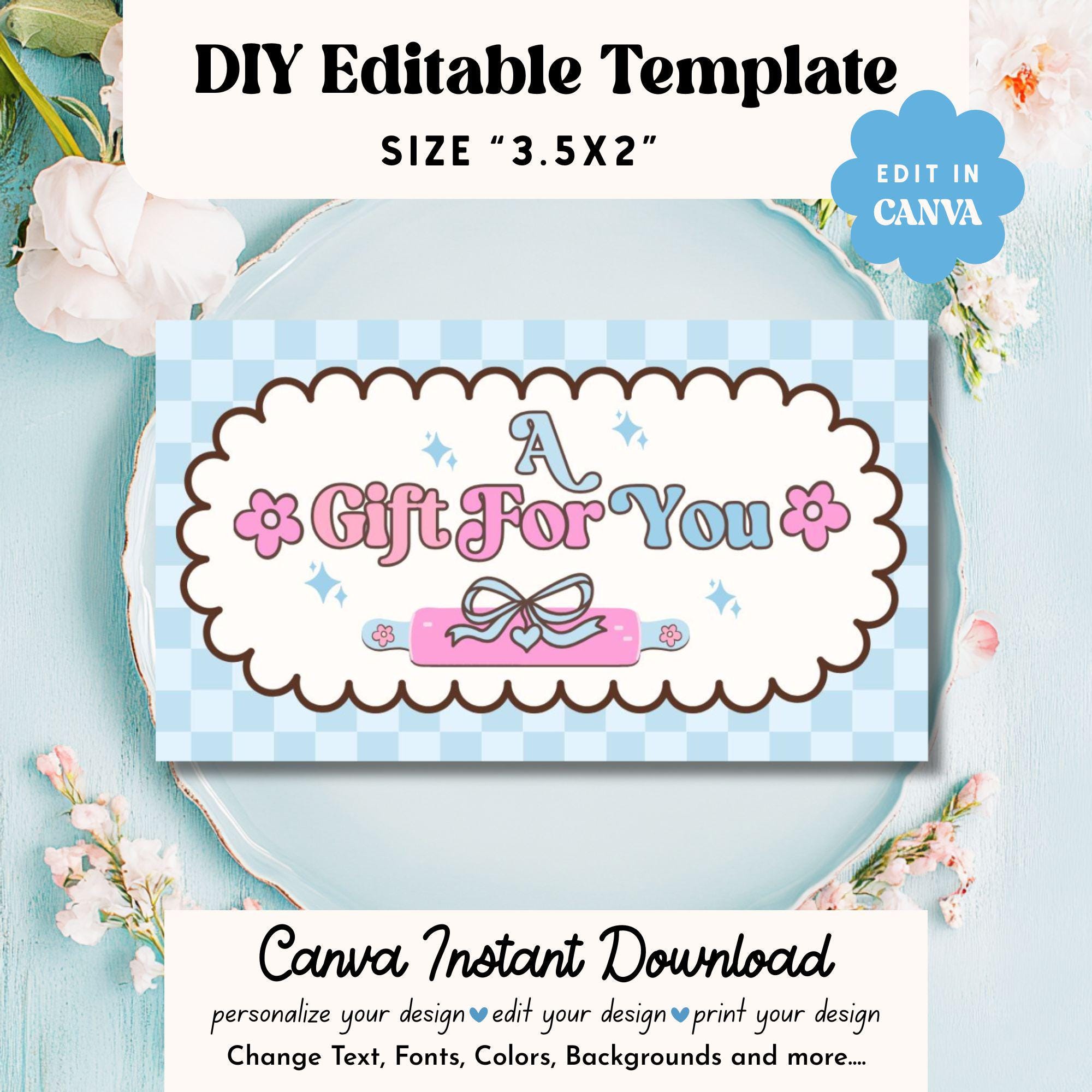 Coquette Bakery Loyalty Card Template, Editable Canva Discount Card ...
