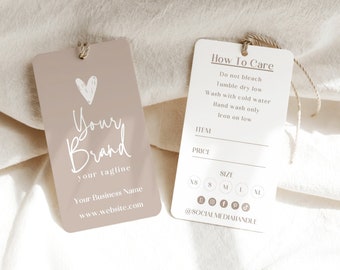 Editable Price Tag Template, Product Tags, Minimalist Product Tag, Custom Clothing Hang Tag, Business Hang Tag, Boutique Tag Canva Template