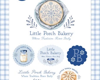 Sourdough Bakery Logo Template, Editable Canva Logo Kit, Cottagecore Bakery Branding Kit, Bakery Business Logo, DIY Brand Identity - DOVE