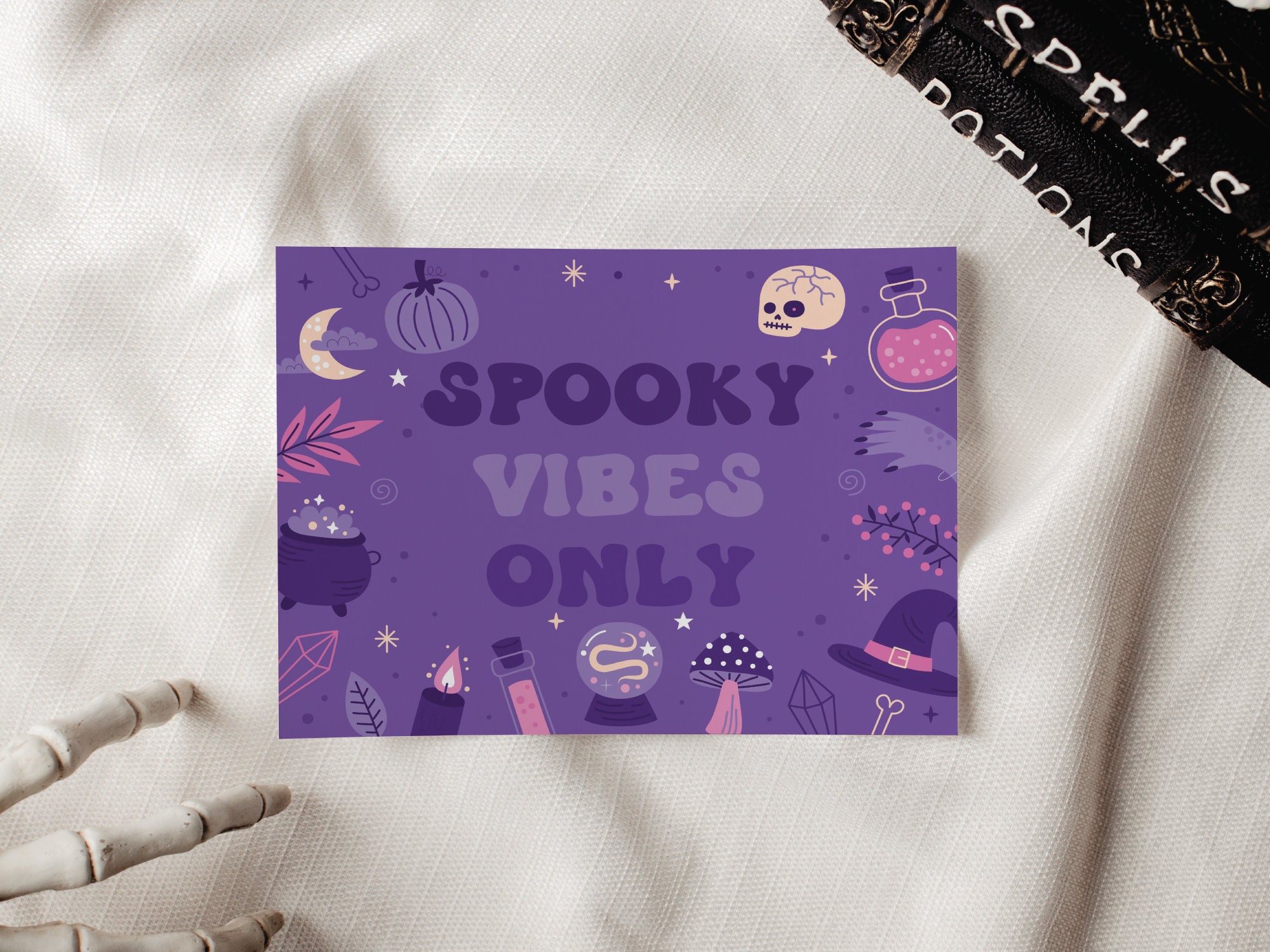Halloween Business Thank You Card Template, Retro Editable Small ...