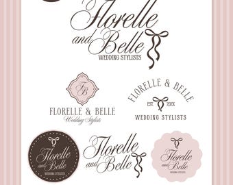 Luxury Logo Template Canva, Coquette Bow Logo Design, Beauty Branding Kit, Editable Business Logo Template - CORA