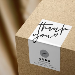 Box Seal Sticker Template, Modern Packaging Design, Editable Box Label, Printable Packaging Sticker, Shipping Label, Mailing Sticker