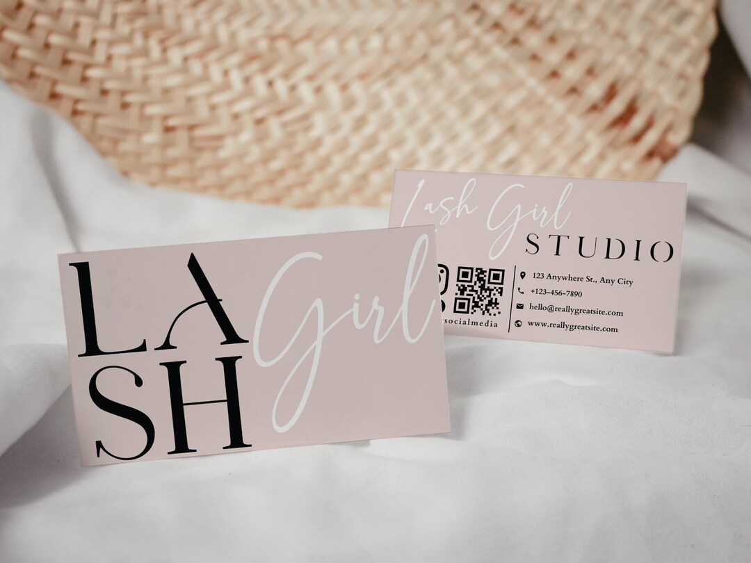 Lash Business Card Template Lash Tech Business Cards DIY Lash Artist
