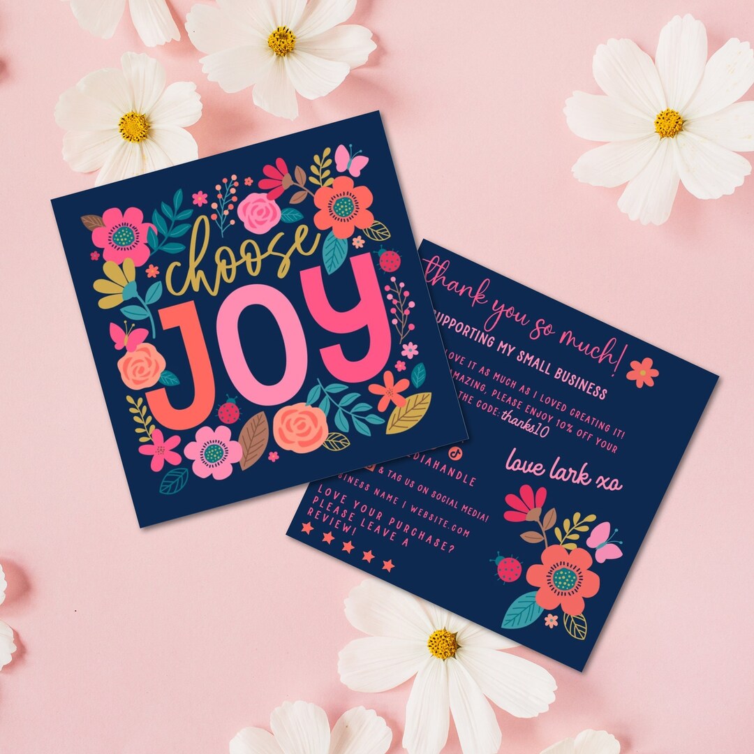 Retro Daisy Thank You Card Template Canva, Editable Small Business ...
