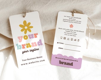 Editable Price Tag Template, Product Tags, Minimalist Product Tag, Custom Clothing Hang Tag, Business Hang Tag, Boutique Tag Canva Template