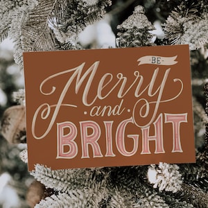 Boho Christmas Business Thank You Card Template, Neutral Holiday Tree Printable Thanks For Your Purchase, DIY Business Package Insert Canva
