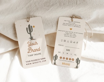 Editable Price Tag Template, Product Tags, Minimalist Product Tag, Custom Clothing Hang Tag, Business Hang Tag, Boutique Tag Canva Template