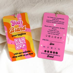 Editable Retro Price Tag Template, Product Tags, Minimalist Product Tag, Clothing Hang Tag, Business Hang Tag, Boutique Tag Template-NOVA