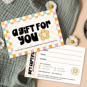 Plantilla de certificado de regalo, plantilla de certificado de regalo editable, certificado de regalo moderno, tarjeta de regalo editable, descarga instantánea, vale de regalo