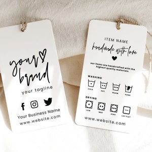 Editable Price Tag Template, Product Tags, Minimalist Product Tag, Custom Clothing Hang Tag, Business Hang Tag, Boutique Tag Canva Template