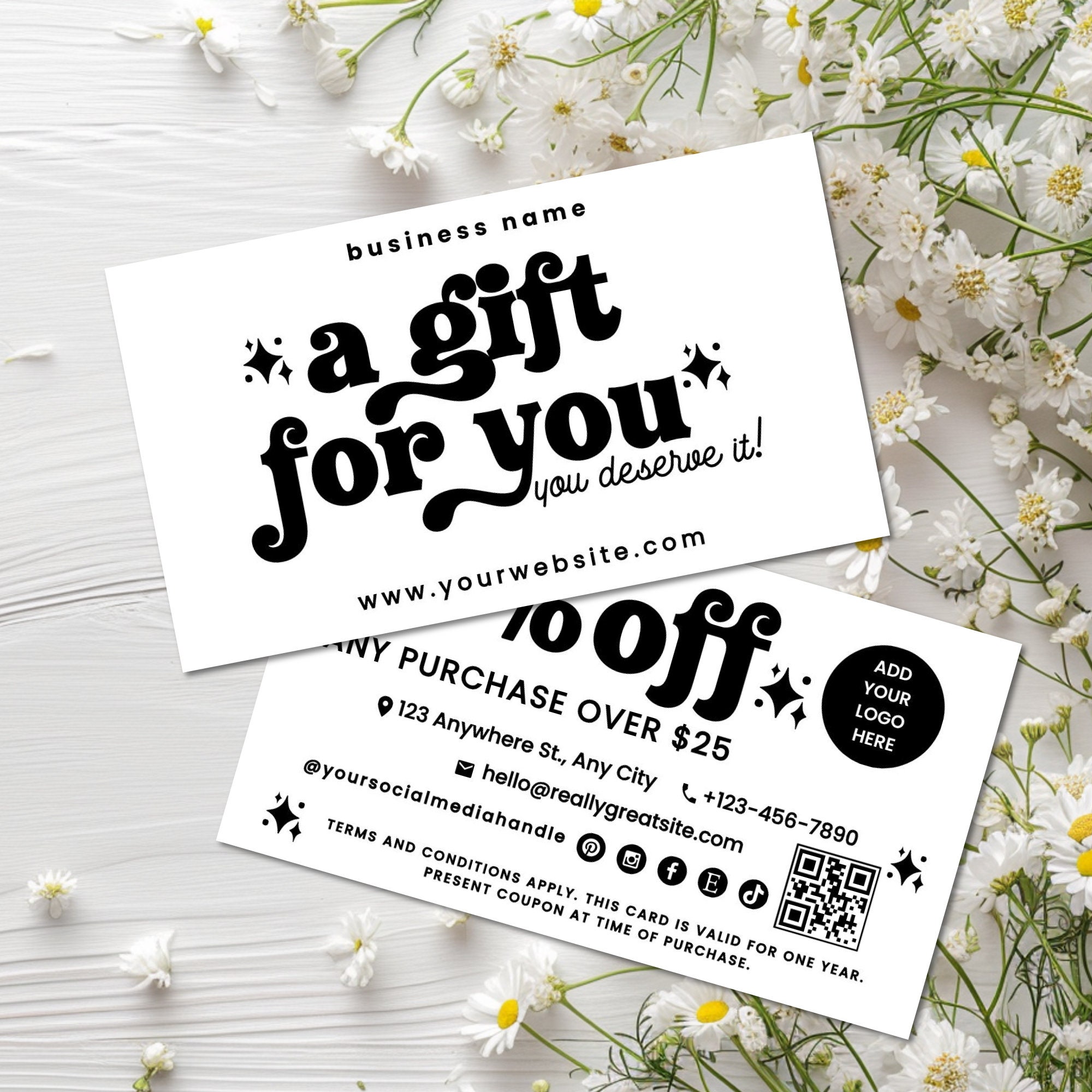 Retro Coupon Card Template, Printable Business Coupon Canva Template ...