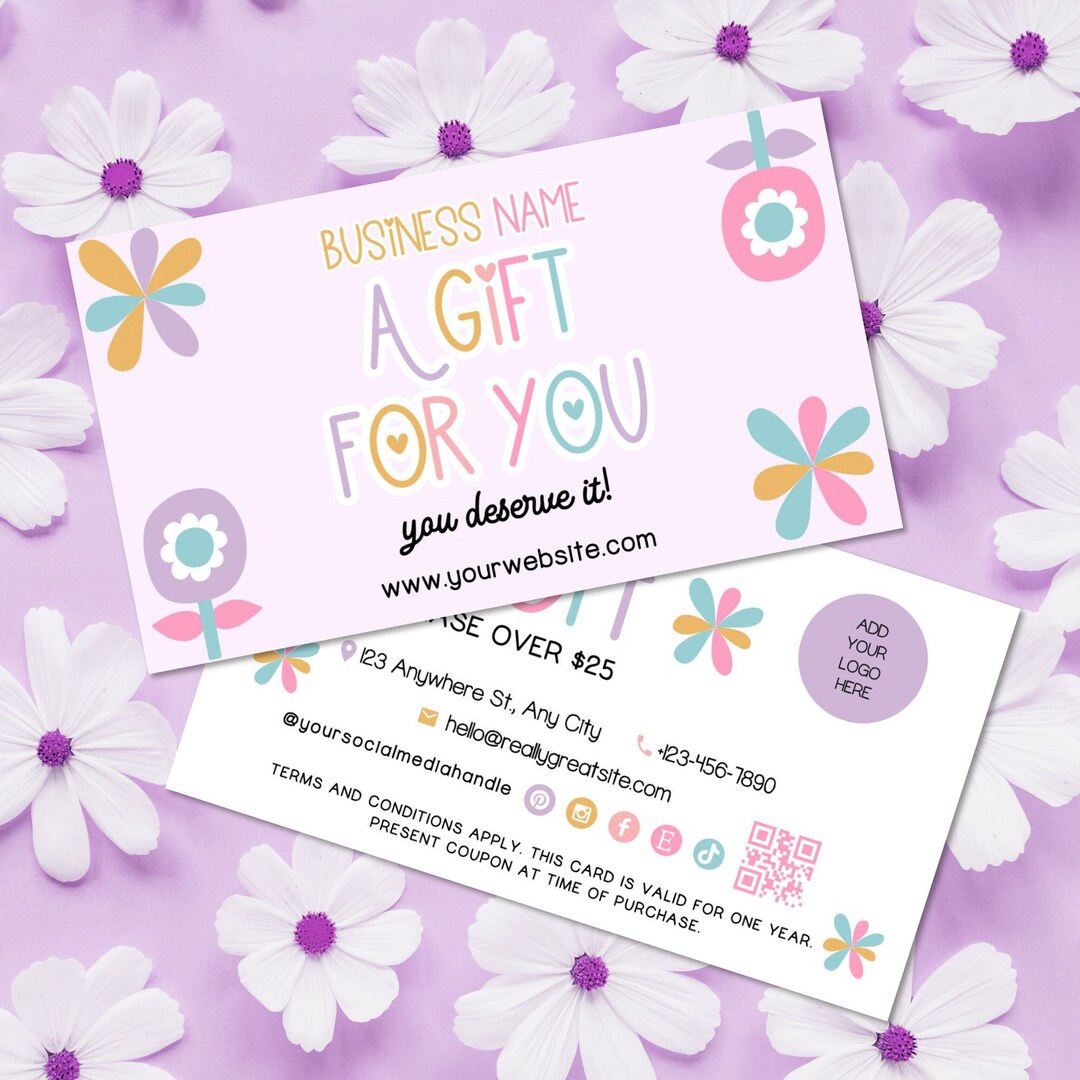 Printable Business Coupon Canva Template Printable DIY Gift Coupon Card ...