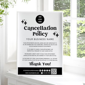 Editable Retro Salon Cancellation Policy Canva Template Cancellation Editable Retro Salon Cancellation Policy Canva Template Cancellation