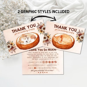 Pet Business Thank You Card Canva Template, Editable Animal Grooming Business Thank You Postcard, Printable Dog Walking Cat Sitting Card