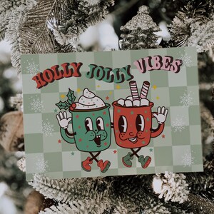 Retro Christmas Business Thank You Card Template, Holiday Printable Thanks For Your Purchase, Small Business Mailer Insert Card, Canva Card