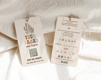 Editable Price Tag Template, Product Tags, Minimalist Product Tag, Custom Clothing Hang Tag, Business Hang Tag, Boutique Tag Canva Template