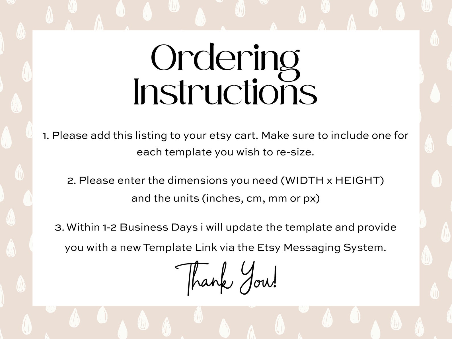 Custom Size for My Digital Template Purchase, Re-size Digital Card or ...