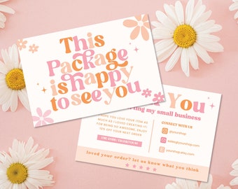 Thank You for Your Order Card Canva Template, Printable Order Card, Editable Order Package Insert - MOD