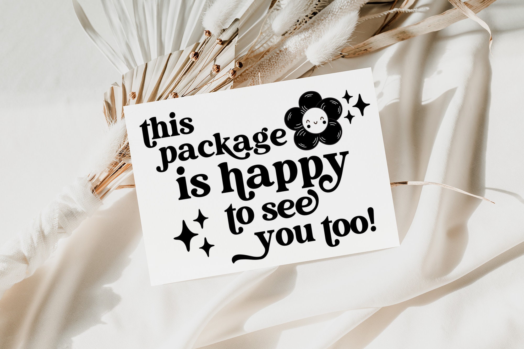 Retro Daisy Thank You Card Template Canva, Editable Small Business 70s ...