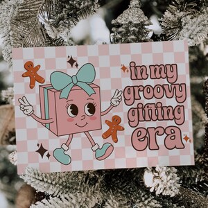 Retro Christmas Present Business Thank You Canva Template, DIY Holiday Printable Thanks For Your Purchase, Editable Seasonal Package Insert