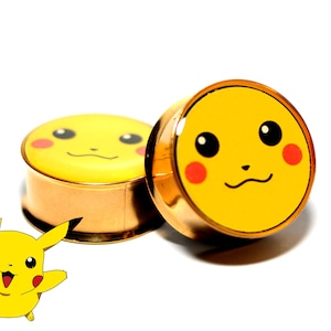 Pair of Pika Ear Plugs Gauges (Buy 2 Pairs, Get 1 Pair Free!) 18g, 16g, 2g, 0g, 00g, 7/16, 1/2, 9/16, 5/8, 3/4, 7/8, 1inch