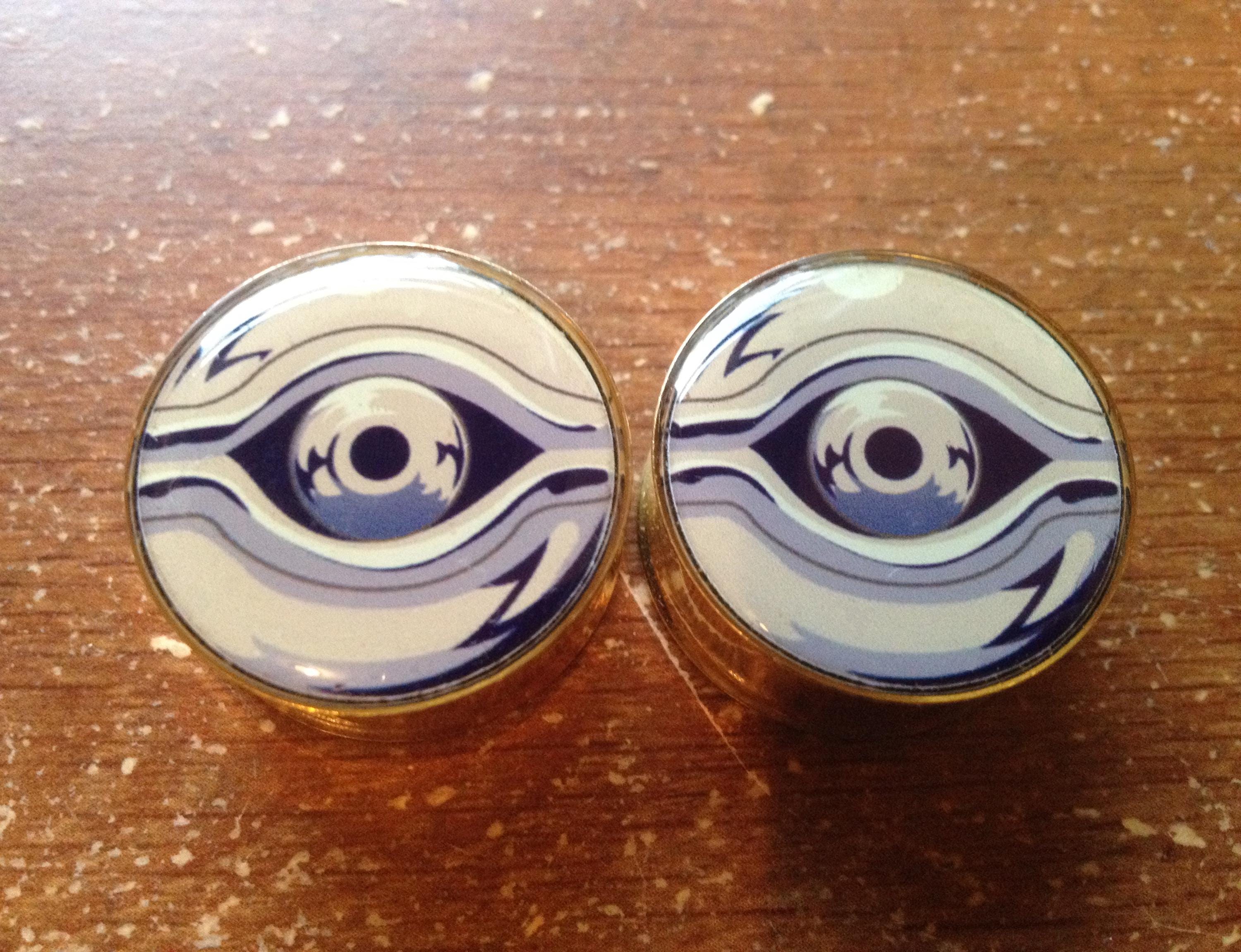 Pair of Millennium Eye Plugs Gauges (Buy 2 Pairs, Get 1 Pair Free!) 18g, 16g, 2g, 0g, 00g, 7/16, 1/2, 9/16, 5/8, 3/4, 7/8, 1inch