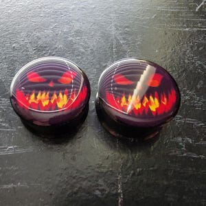 Pair of Jack-o-Lantern Ear Plugs Gauges (Buy 2 Pairs, Get 1 Pair Free!) 18g, 16g, 2g, 0g, 00g, 7/16, 1/2, 9/16, 5/8, 3/4, 7/8, 1inch