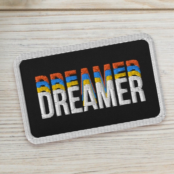 Dreamer Embroidered Patch, Iron On Patch, Sew on Patch, Retro Embroidery Patch, Inspirational Embroidery Patch