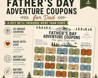 Vatertagsgeschenk vom Kinder-Abenteuer-Couponbuch zum ausdrucken