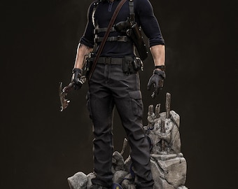 Statuetta di Leon Kennedy | Statua da collezione di Resident Evil | Statuetta stampata in 3D e dipinta a mano | Decorazione per videogiochi | Regalo per gamer