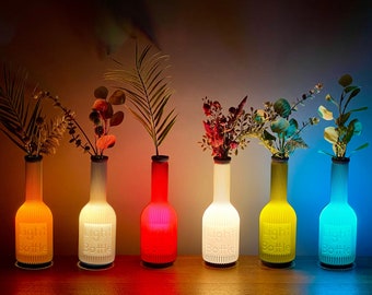 Lichte fles tafellamp/vaas