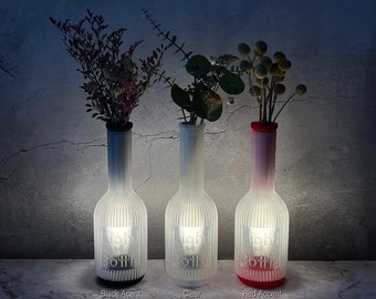 Clear Light Bottle Table Lamp/Vase