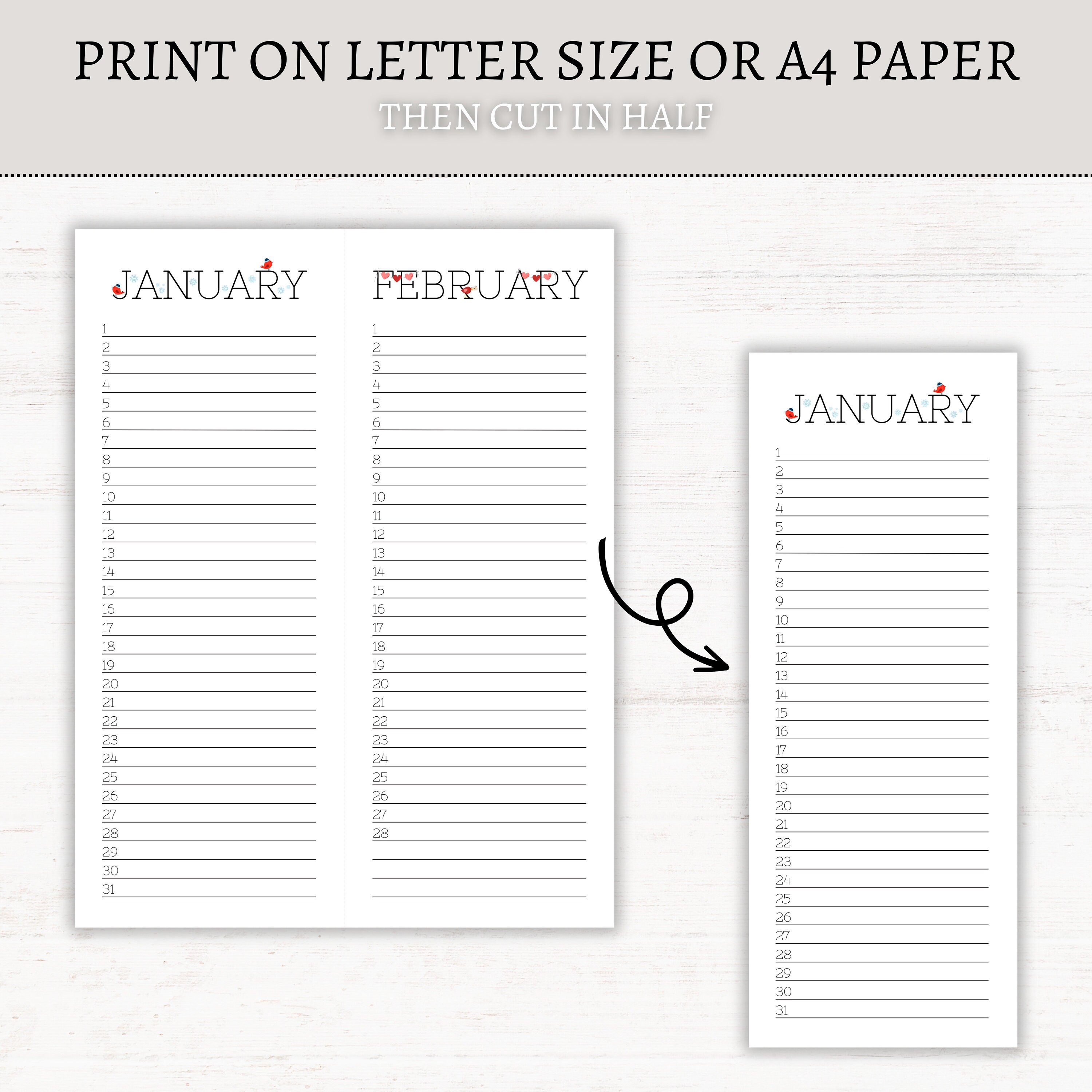 Editable Printable Perpetual Calendar | Perpetual Calendar | Editable Calendar | Printable ...