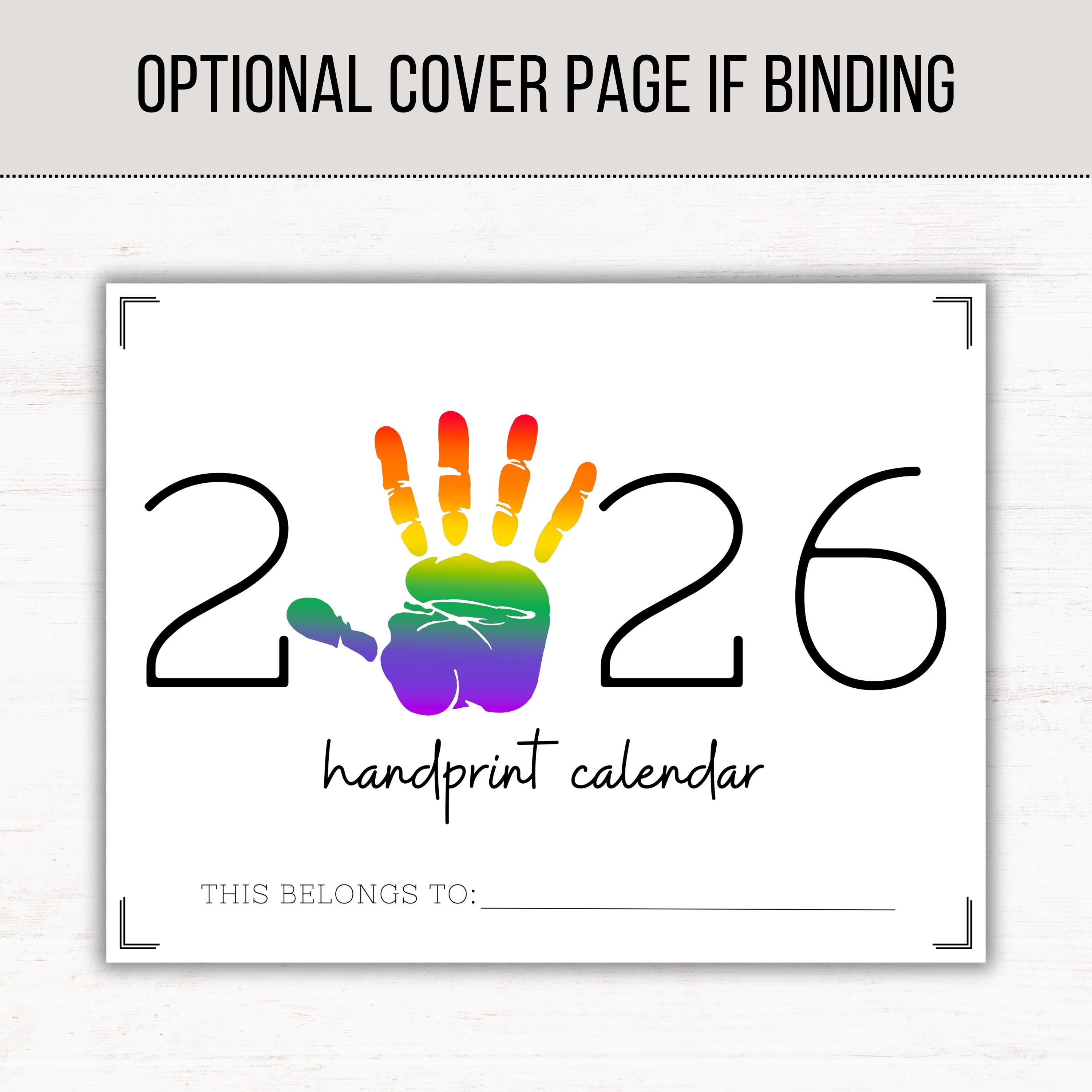 2026 2027 Handprint Calendar | Printable Handprint Calendar | 2026 ...