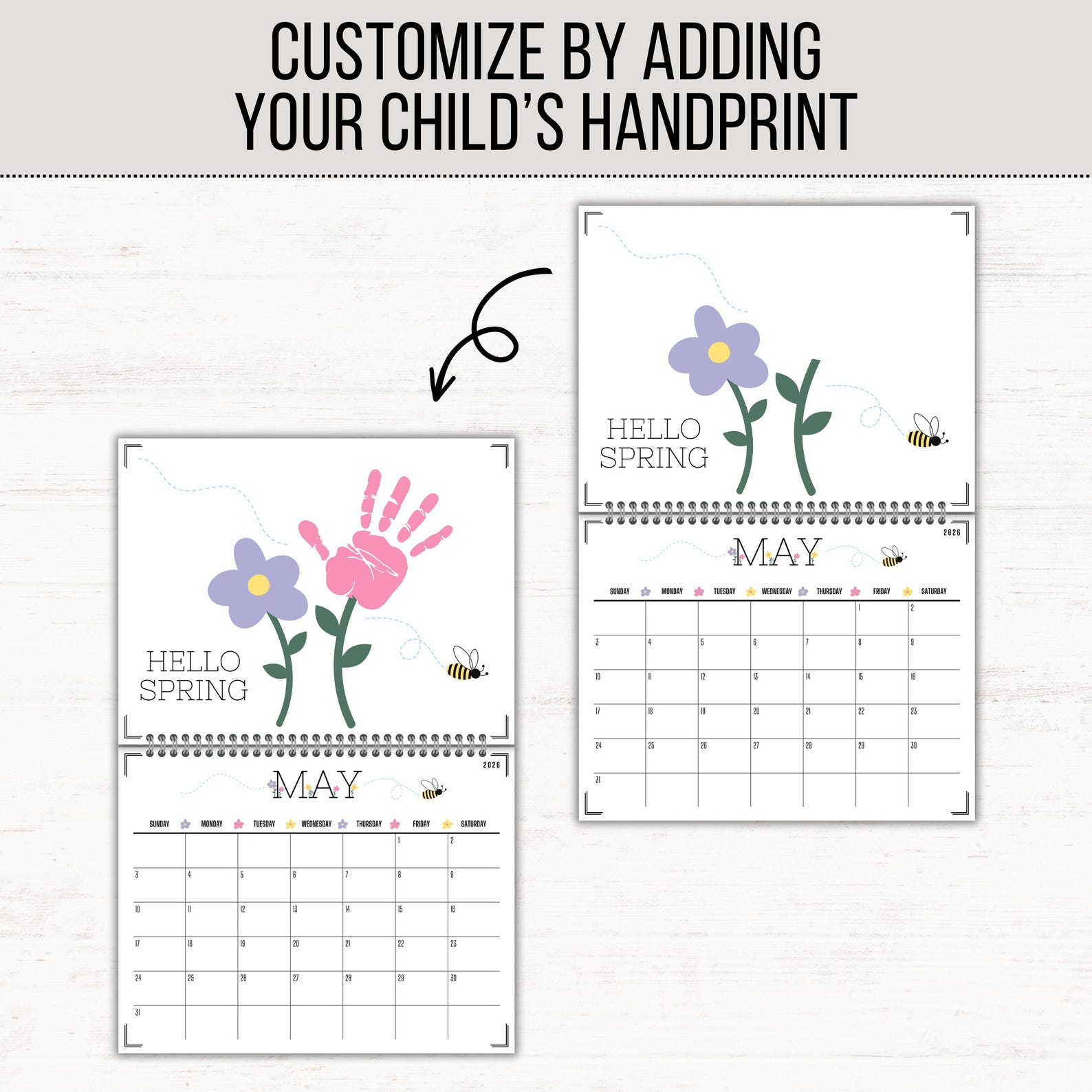 2026 2027 Handprint Calendar Printable Handprint Calendar 2026