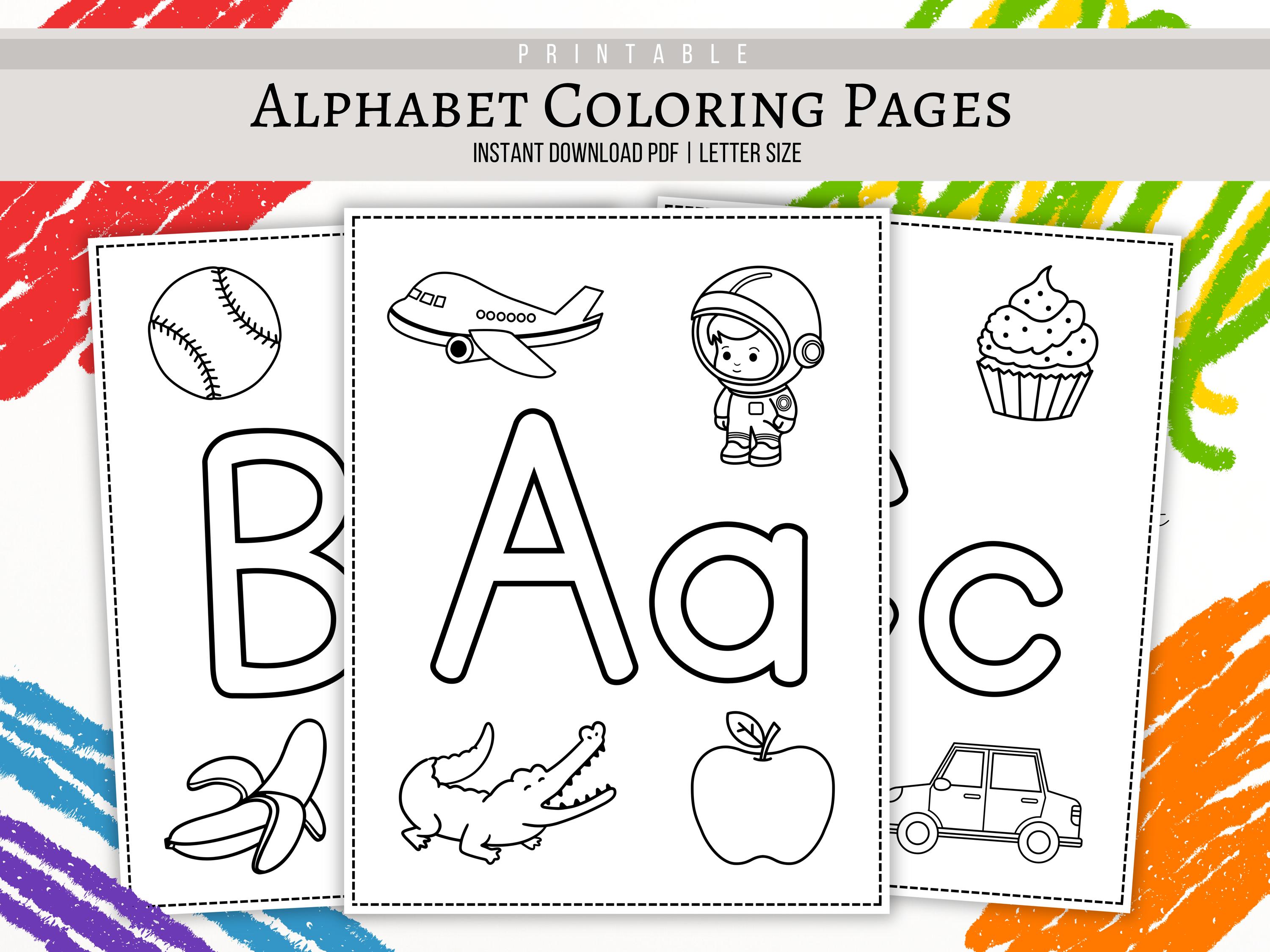 Alphabet Coloring Pages | Printable | Preschool Coloring Pages