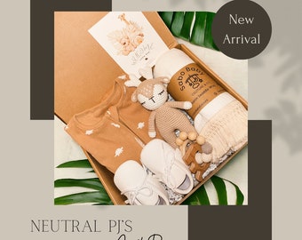 Coffret cadeau pyjama neutre | Coffret cadeau baby shower, Coffret cadeau de bienvenue, Coffret cadeau non sexiste, Coffret bébé, Coffret premier anniversaire