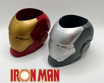 Marvelous Iron Man 3D Printed Pen Holder: A Heroic Desk Organizer. Iron Man Warmachine Pencil Holder