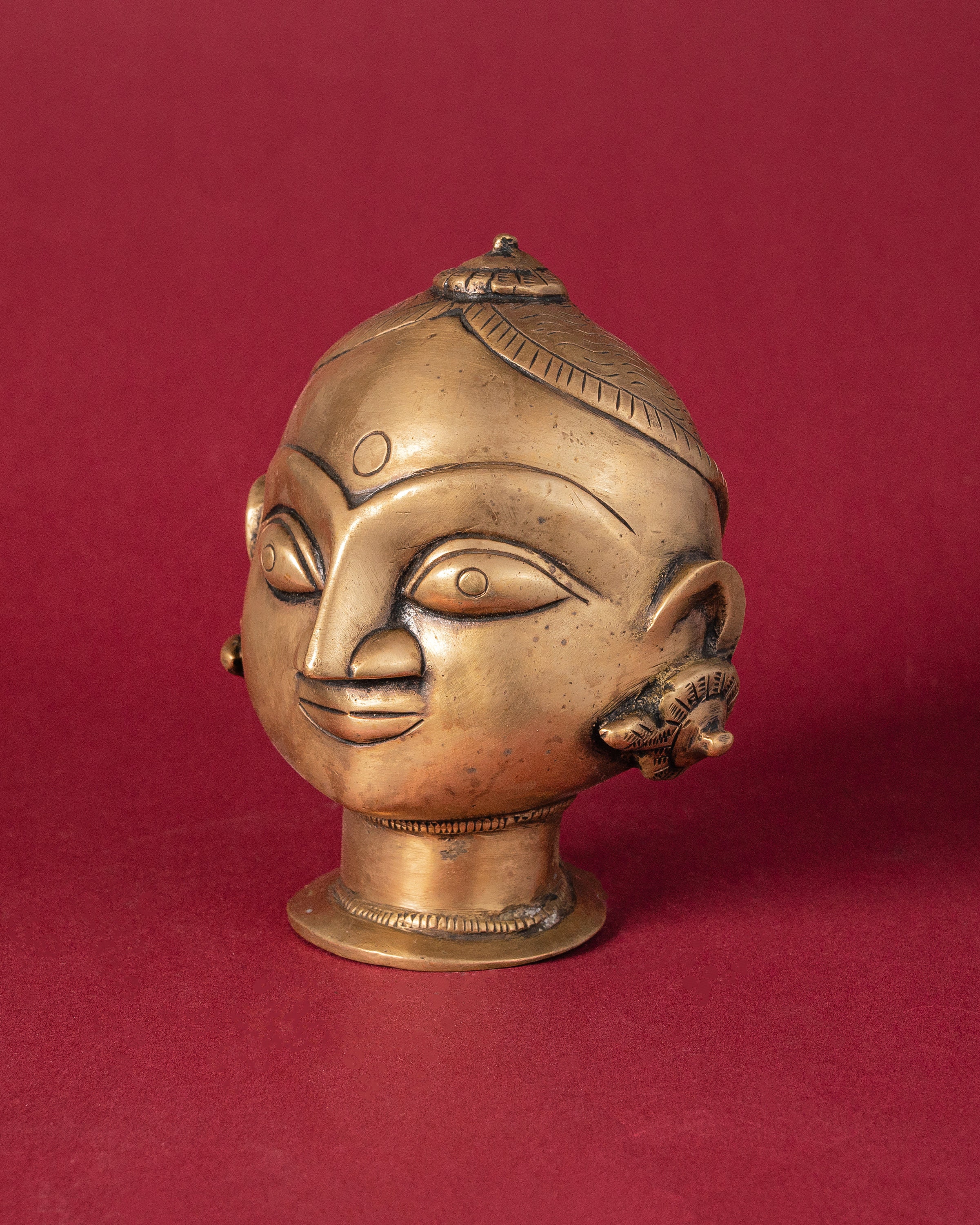 Divine Brass Sculpture of Parvati Indian Goddess of Fertility
