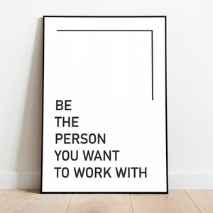 Monochrome Office Wall Art, Teamwork Quotes, Office Decor, Motivational Poster, Printable Poster, Inspirational Quote, Printable Wall Art