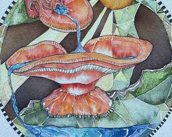 Mushroom Watercolour