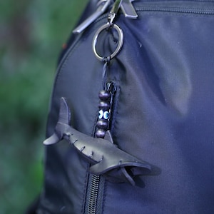 Shark Keychain - Leather Bag Purse Charm, Accessory for Women and Men