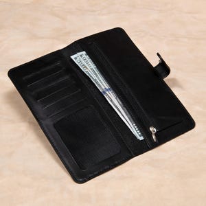 Leather Wallet for Women – Minimalist Cowhide, Magnetic Slim Clutch with Card Holder image 12