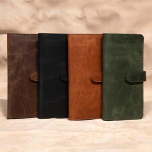 Leather Wallet for Women – Minimalist Cowhide, Magnetic Slim Clutch with Card Holder image 3
