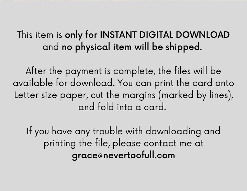Puede incluir: Texto sobre un fondo blanco que explica que este art&iacute;culo es una descarga digital y no un producto f&iacute;sico. Tambi&eacute;n incluye instrucciones sobre c&oacute;mo imprimir y ensamblar el archivo digital.