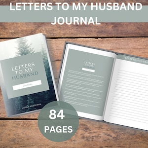 Diário de Cartas para Meu Marido, Presente para o Marido, Feito para Você, Canva Editável, DOWNLOAD DIGITAL Presente para o Cônjuge, Afirmações de Casamento